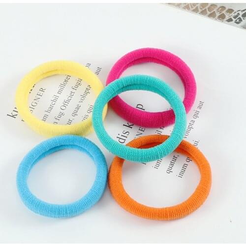 10Pcs Soft Seamless Hair Bands Solid Colors Simple Basic Hair Ties High Elastic Rubber Band Women Girl Headwear Accessories Gift