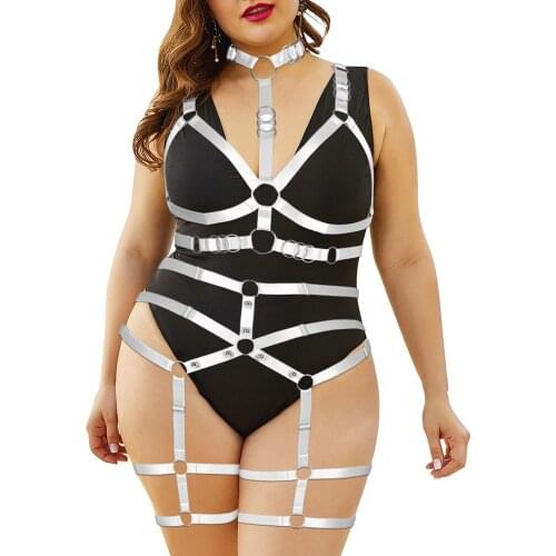 Sexy Panty Bandage Plump Women Punk Lingerie Bra Underwear Erotic Pole Dance Dress Bra Briefs Set Exotic Apparel Harness Belt