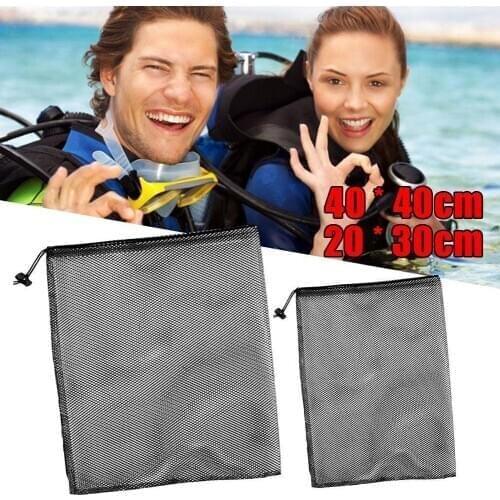 Mesh Stuff Sack Durable Nylon Mesh Drawstring Laundry Rinsing Swimming Camping Bags Tool Outdoor Bag Beach Toys Travel V4U9