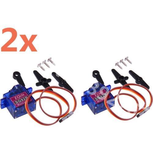 2pcs SG92R 9g Micro Servo Nylon Carbon fiber Gears Upgraded SG90 For RC Car Model Aeromodelling Airplane Parts RC Helicopter 450