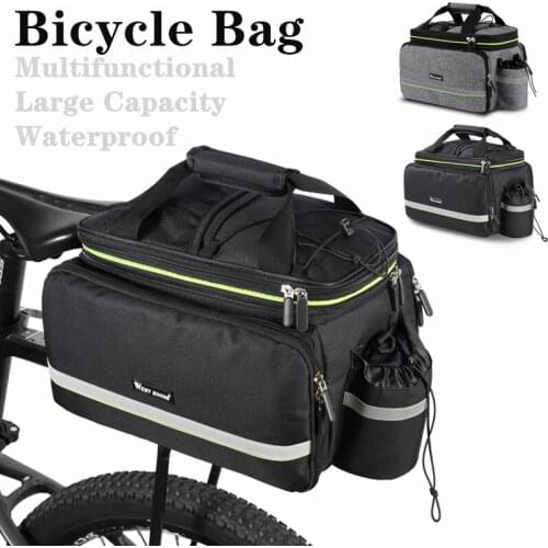 Bicycle Trunk Bag Large Capacity Bike Carrier Bag Luggage Pannier Pack Double Side Cycling Rear Rack