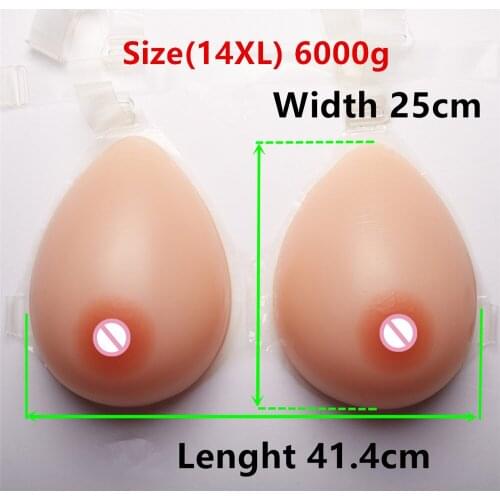 Super Huge Silicone Breast 6000g/pair Artificial Silicone Boobs Drag Queen Crossdresser Secret Breast Form With Invisible Bra