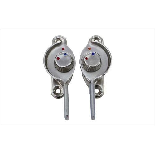 1pair Aluminum doors and window stainless steel left/right window lock Crescent lock door Plastic window Flat window accessories