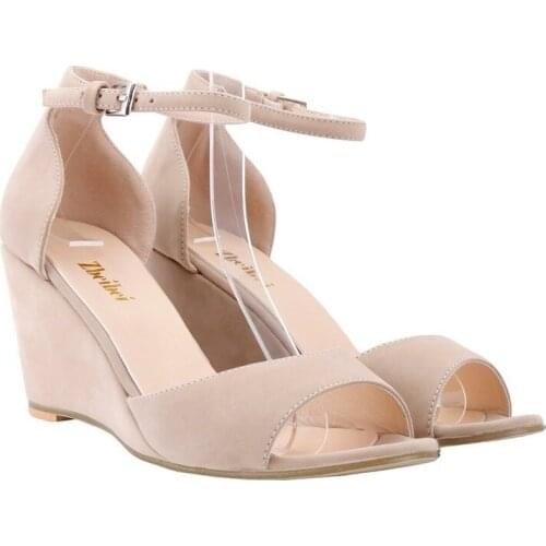 Womens Open Toe Ankle Strap Buckle Wedge High Heels Sandals Party Wedding Dress Ladies Sexy Shoes
