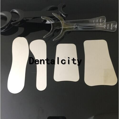 1set/4pcs Intraoral Dental Clinic photography Mirror+ 4pcs Retractor Cheek Lip Mouth Opener
