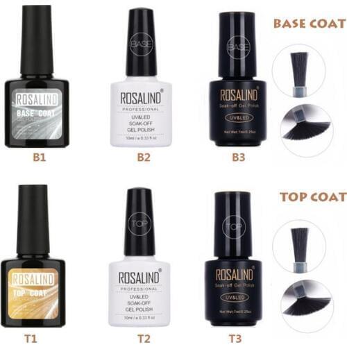 7ml/10ml Uv & Led Nail Gel Removable Base Coat Base Coat Top Coat Nail Polish Set 1pc