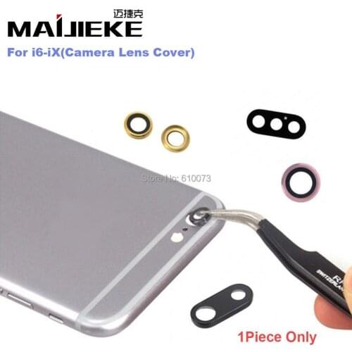 1XMAIJIEKE New Replacement Glass Camera Lens Cover for iPhone 8 8X X 7 6s 6 plus + Replace Rear Back Camera Lens Cover Glass Len