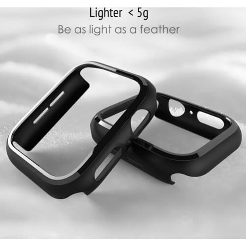 2pcs Black PC Frame slim Protective For Apple Watch Series 4/3/2/1 38 42 40 44 mm Luxury thin Cover Shell Perfect Match Bumper