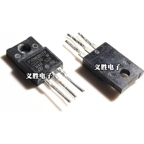 5PCS P10NK80ZFP MOS Field Effect Tube 10NK80 10N80 10A800V