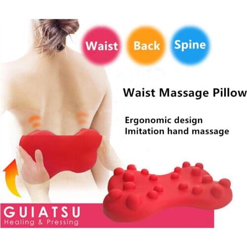 20 Point Acupressure Waist Back Massager Relax Fitness Lumbar Spine Orthosis Pain Relief Support Cushion Shiatsu Massage Pillow