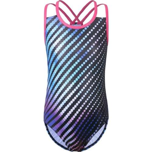 BAOHULU Newest Girls Sleeveless Ballet Leotard Toddler Little Dot Gymnastics Leotard Tank Leotard for Dancer Performance Costume