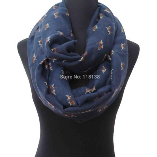 Beagle Puppy Print Womens Infinity Loop Scarf Gift for Dog Lovers