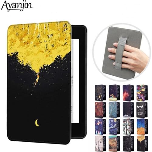 For Amazon Kindle Paperwhite Case Smart Cover for Kindle 10th Hard Case for Kindle Paperwhite 4/3/2 Print Cover+film+pen