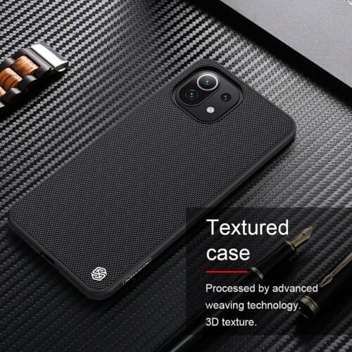 For Xiaomi Mi 11 Lite Case Nillkin Textured Nylon Fiber urable Non-slip Soft TPU Hard PC Case For Xiaomi Mi11 Pro 11 Ultra Cover