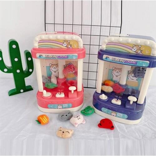 Childrens fun puzzle catching claw machine light music parent-child interaction baby catching candy machine clip doll toy