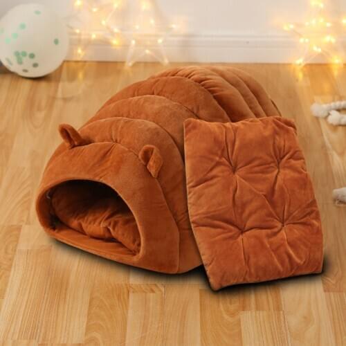 Pet Dog Cats Bed Winter Warm Pet Heated Mat Small Dog Puppy Kennel House For Cats Sleeping Bag Nest Cave Bed
