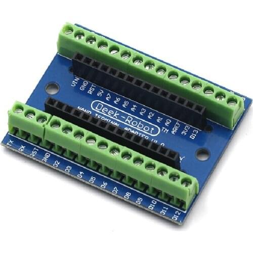 5PCS NANO V3.0 3.0 Controller Terminal Adapter Expansion Board NANO IO Shield Simple Extension Plate For Arduino AVR ATMEGA328P