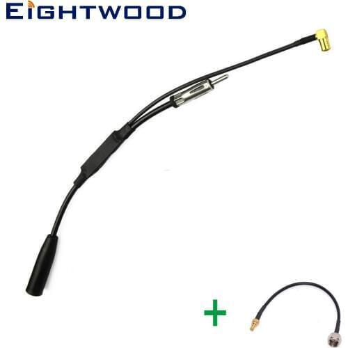 Eightwood Conversion DAB Car Radio Receiver DAB/FM/AM Aerial Converter/Splitter and F Antenna Connector Cable for JVC Sony DAB