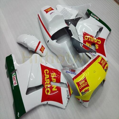 Custom motorcycle article for VFR400R NC35 V4 1994 1995 1996 motor Fairing+Botls+red yellow white M2