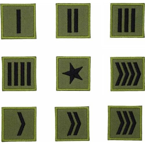 Corporal Sergeant Colonel General TACTICAL SAMURIA ARMY PATCH Embroidered HOOK AND IRON ON BACKING