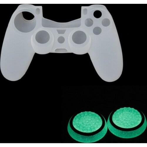 4Pcs Thumb Stick Grips Caps For PS4 Pro Slim Silicone Analog Thumbstick Grips Cover For Xbox PS3 PS4 Accessories Luminous