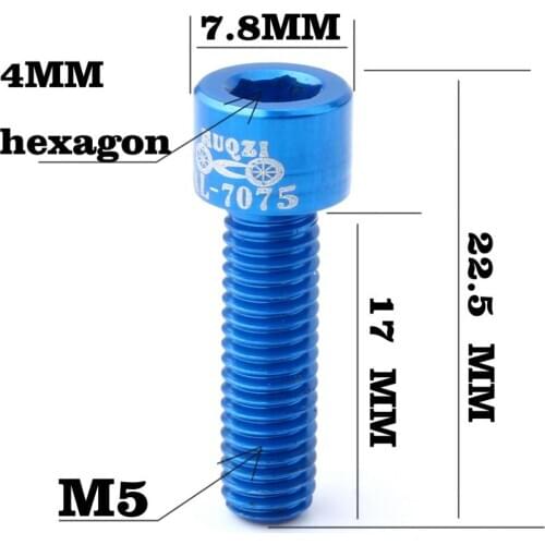 Pack Of 8 Mountain Road Bikes Stem Screws Bicycle Headset Replacement Blue