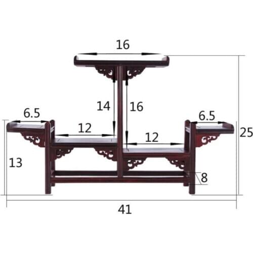 Red sticks, small flying Bohai shelf, antique rack, multi treasure rack, rack, handicraft, living room rack