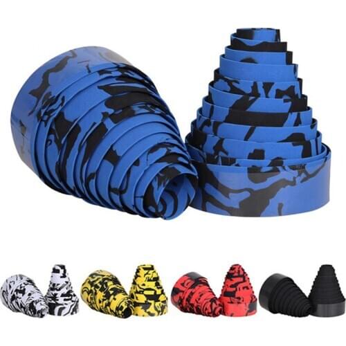 MTB Bike Handle Handlebar Grip Bar Tape Wrap Strap Shock Slip Non-Slip Tied With Strap Badminton Tennis Racket Strap Shock