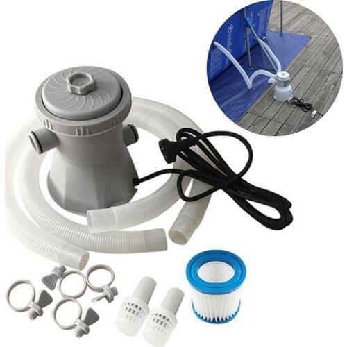 300Gallon Inflatable Swimming Pool Cleaner Electric Filter Pump Cleaning Tool Water Pump
