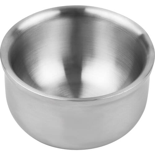 New 1pcs Stainless Steel Soap Cup Bowl Shaving Mug Bowl Barber Beard Razor Shave Cup for Men Facial Hair Cleansing Shaving Tool