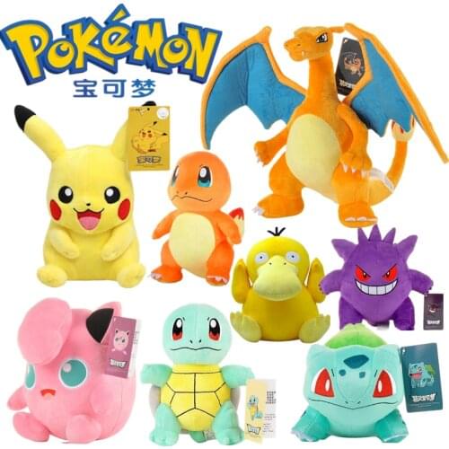 Original Pokemon Pikachu Plush Toy Doll Bulbasaur Squirtle Charmander Charizard Eevee Snorlax Jigglypuff Psyduck Toys Children