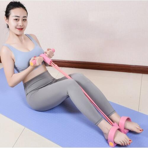 Pedal Rally Sit Ups Female Auxiliary Fitness Equipment At Home Gym Elastic Rally Strap Pushup Board Waist Trainer Arm Weights
