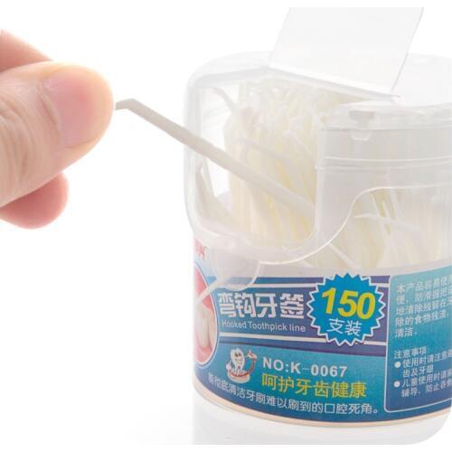 Travel Portable Hook Toothpick 150Pcs Creative Sanitary Toothpick Without Dental Floss