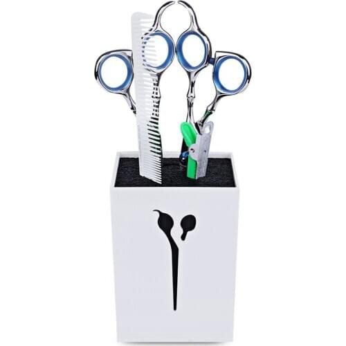 Professional Hairdressing Scissors Holder Stand Case Salon Hairdresser Scissors Storage Box Hair Clips Comb Pot Holder