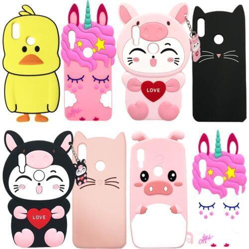 Case For Xiaomi Redmi Note 7 Case Redmi Note 7 Silicone 3D Cute Duck Unicorn Cat Shockproof Phone Cover For Xiomi Redmi Note7