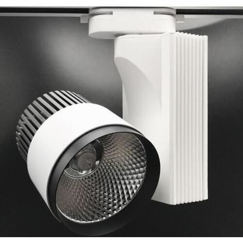 10pcs Adjustable LED Track Light 30W COB LED Rail Lamps AC85-265V Warm Cool White LED Spotlight 2 Wires 1 Phase Free Shipping