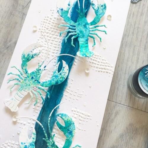 Mmao Crafts Metal Steel Cutting Dies New 2019 Lobster decoration Stencil For DIY Scrapbook Paper/photo Cards Embossing Dies