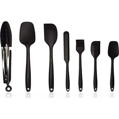 Silicone Spatulas with Tong - High Heat Resistant Dishwasher Safe Spatula Kitchen Utensils for Cooking, Baking, Mixing