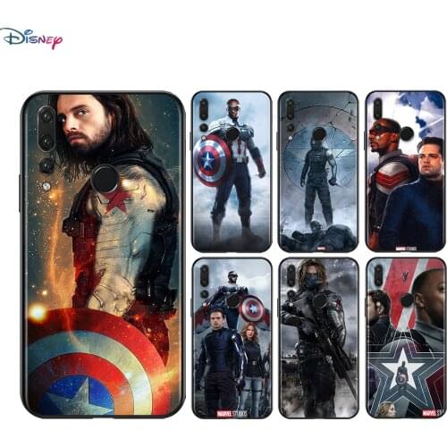 Silicone Cover Marve Falcon Winter Soldier For Huawei Honor 9 X 9N 8S 8C 8X 8 A V9 7S 7A 7C Pro lite Prime Play 3E Phone Case