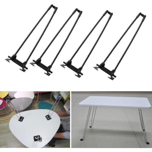 4Pcs Foldable Legs 24Pcs Screws 14" Heavy Duty Hairpin Laptop Desk Foldable Legs Folding Coffee Table Legs 34.5cm*9.2cm*7mm