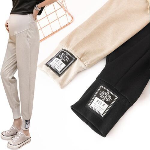 Loose Sports Pants Maternity Trousers For Pregnant Women Clothes High Waist Sweat Pants Prop Belly Mother Pregnancy Sweatpants