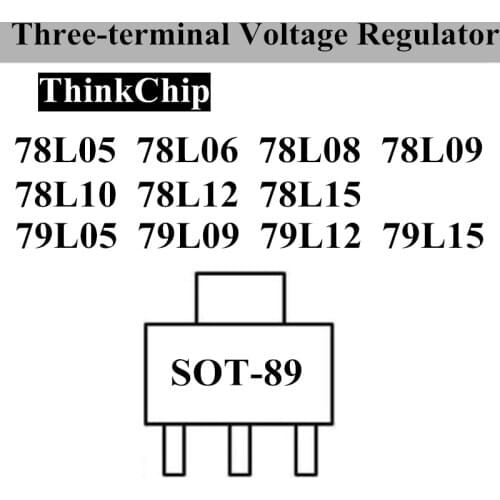 20pcs) SOT-89 78L05 78L06 78L08 78L09 78L10 78L12 78L15 79L05 79L09 79L12 79L15 Three-terminal Voltage Regulator