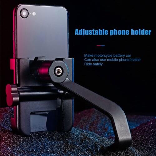 Universal Motorcycle Aluminum Alloy Holder Adjustable Stable Mobile Phone Holder 360Degree Navigation GPS Phone CP Bracket