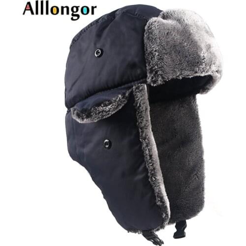 Ushanka Russia 2021 Mens Winter Thermal Bomber Hats Men Women Fashion Earflap Ski Cap Thick Faux Fur Trapper Hat Snow Caps