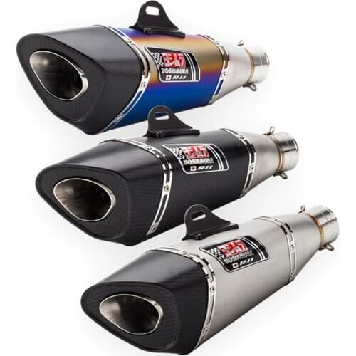 Inlet 61mm 51mm Motorcycle Exhaust Pipe Muffler Yoshimura R11 Escape Moto Universal for Ninja250 Ninja400 CBR600 CBR1000RR etc