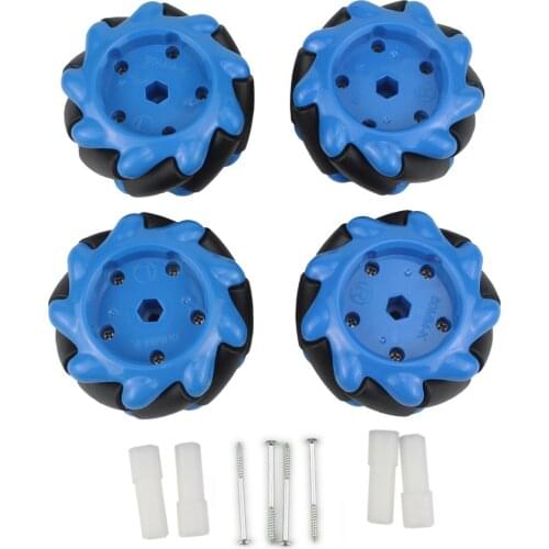 60MM High Hardness Plastic Omni-directional Mecanum Wheel with TT Motor Connector for Smart Robot Car Arduino DIY Robot
