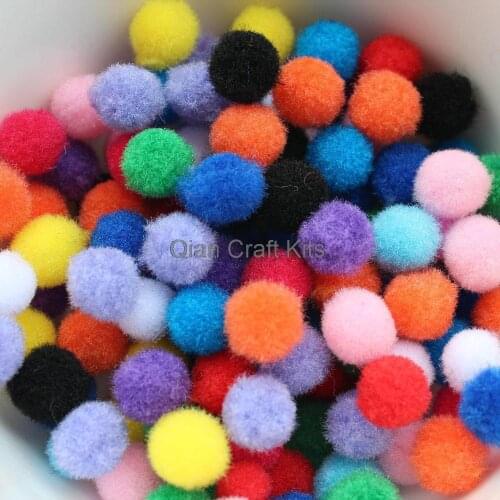 2000pcs Pom Pom Balls assorted mixed Colors Pompom Balls approx. 9mm-12mm