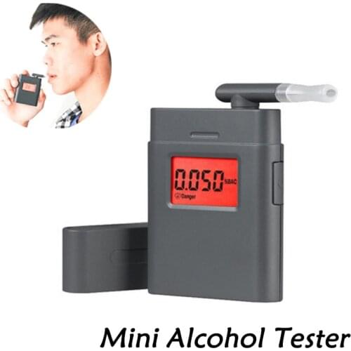 Portable Car Mini Alcohol Tester High Accurate LED Display 360 Rotation Blowing Port Breathing Tester Safety Driving Tools