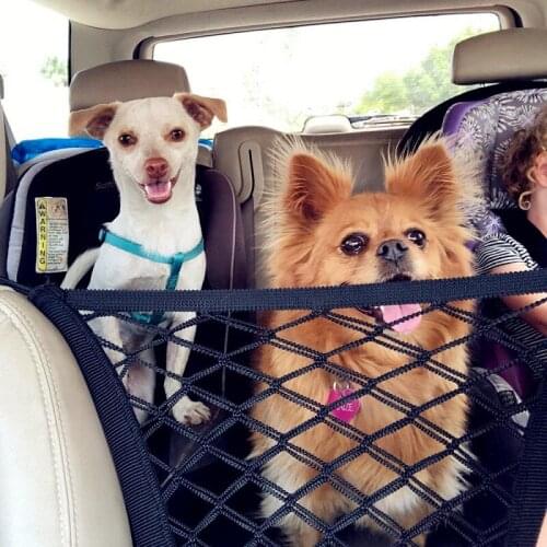 Car Dog Barrier Seat Net Organizer Universal Stretchy Auto Backseat Storage New