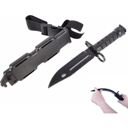 Safe 1: 1 Rubber Knife Military Training Enthusiasts CS Cosplay Toy Sword First Blood Props Dagger Model